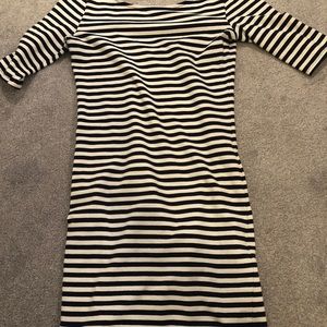 blue and white striped sailor dress